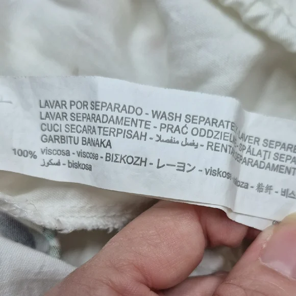 Zara Animal Print Cropped Blouse Top Button Up Medium - Picture 8 of 11